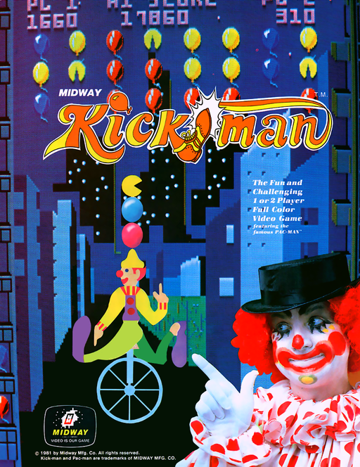 Kick (cocktail) Arcade Game Cover